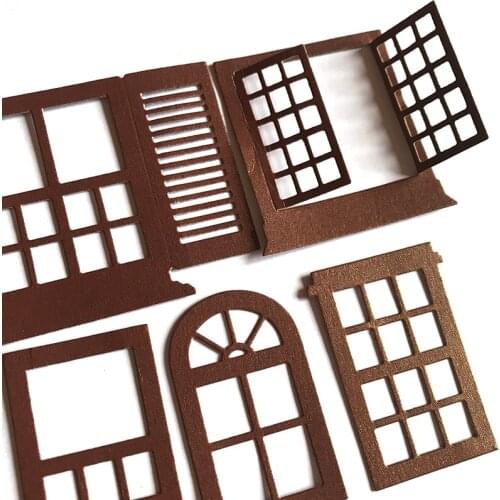 Metal 5pc windows Stamp Scrapbooking Cutting Dies Die Cutter For Making Delicate Cards Photo Album