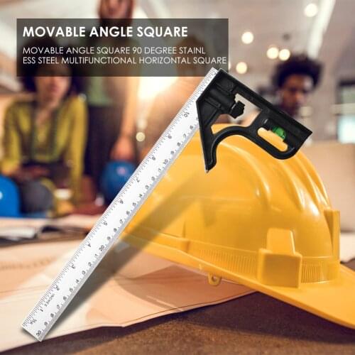 Multi-function Angle Ruler Protractor Combination Square Stainless Steel Ruler Wood Measure Ruler Profile Marking Tool