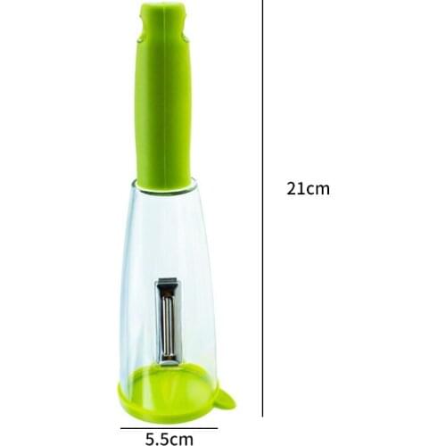 3-color Plastic Multifunctional Storage Type Peeling Knife Practical Vegetable and Fruit Peeler Creative Household Kitchen Tool
