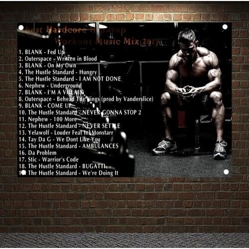 Gym Wallpaper Workout Inspirational Banners Wall Stickers Lose Weight Motivation Poster Hanging Painting For Room Bedroom Decor