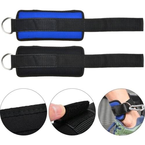 Newest D-ring Ankle Strap Buckle Body Building Resistance Band Gym Multi Thigh Leg Ankle Cuffs Power Weight Lifting Fitness Rope