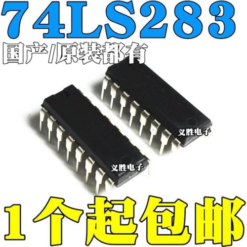 NEW HD74LS283P SN74LS283N 4 Bit Binary full adder/fast forward DIP16 Integrated circuits, binary adder, double row 16 straight