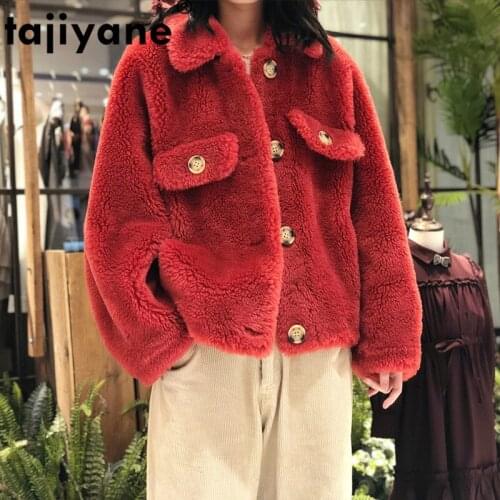 Autumn Winter Coat Women Clothes 2021 Streetwear Real Fur Coat 100% Wool Jacket Korean Vintage Sheep Shearling Women Tops ZT3164