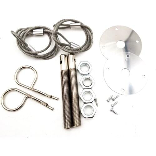 Professional Racing Car Vehicle Plus Flush Hairpin Style Hood Latch Locking Kit