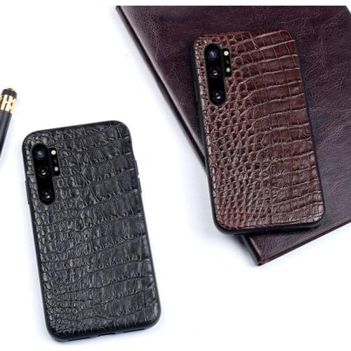 100% Original Crocodile Leather case For Samsung Galaxy note 10 plus Shockproof back cover For Samsung A50 a70 a60 s10 plus