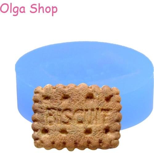 QYL143 18.7mm Square Cookie Biscuit Silicone Mold Polymer Clay Charm Earring Jewelry Resin Fondant Cake Decorating Tools Mold