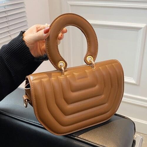 Luxury Handbags Women Bags Designer Fashion Vintage Brown Leather Shoulder Bag Female Tote Sac A Main Ladies Crossbody Bags New