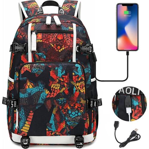 Customize Your Logo Name Image USB Charging Backpack for Teenagers School Bags Laptop Bag Waterproof Mochila Feminina Travel Bag