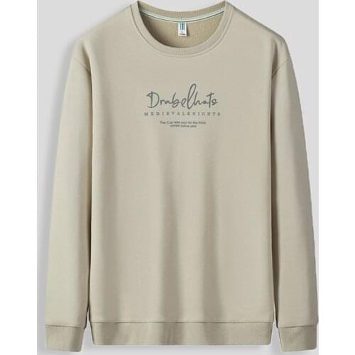 Long Sleeve Mens Hoodie Letter Printed Fashion Streetwear O Neck Pullover Hoodies Casual Hip Hop Sweatshirts Basic Tops HD-046