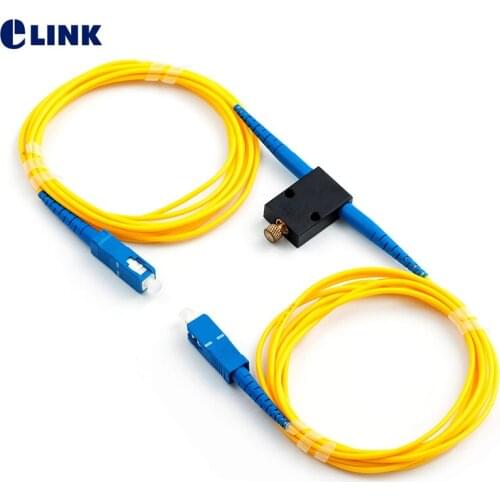 SC Fiber adjustable attenuator 0-60dB In-line Mechanical variable online type optical Attenuator ftth Singlemode Simplex ELINK