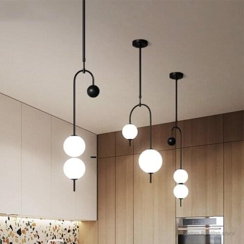 Nordic Modern Designer Pendant Lamp Simple Bar Table Dining Room Restaurant Magic Bean Pendant Lights Office Ball Grape Hanglamp