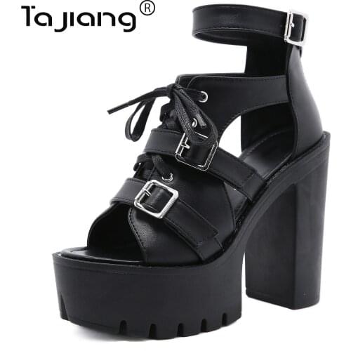 Ta Jiang Summer New height increase womens shoes metal buckle Roman thick-soled wedge sandals gladiator shoes T167-14