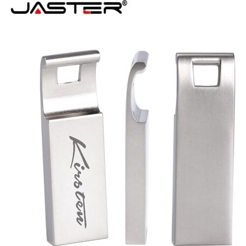 JASTER Creative USB2.0 Flash Disk Metal Silver 4GB 8GB 16GB 32GB 64GB 128GB Portable External Storage Memory Stick Customization