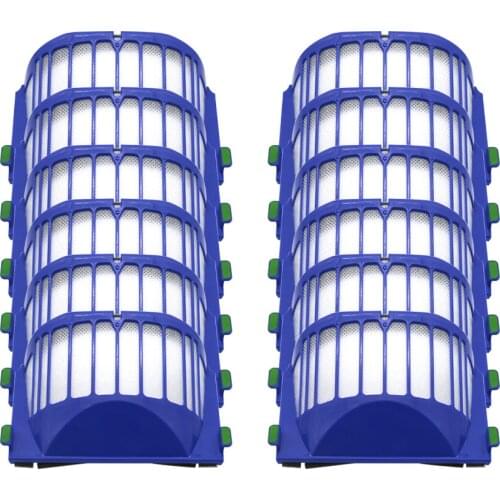 12pcs HEPA filter for IROBOT ROOMBA 500 600 SERIES AEROVAC FILTER 528 536 551 552 564 580 595 620 630 650 cleaner parts
