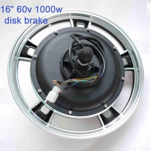 16inch 60v 1000W e-bike /electric scooter brushless disc brake speed up hub motor G-M042