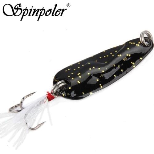 Spinpoler 4 pcs 3.1-4.7cm Brand Spoon Fishing Tackle Lure Hard Wobbler Fishing Sequin Lure Metal Jigging Lure Fishing Tackle