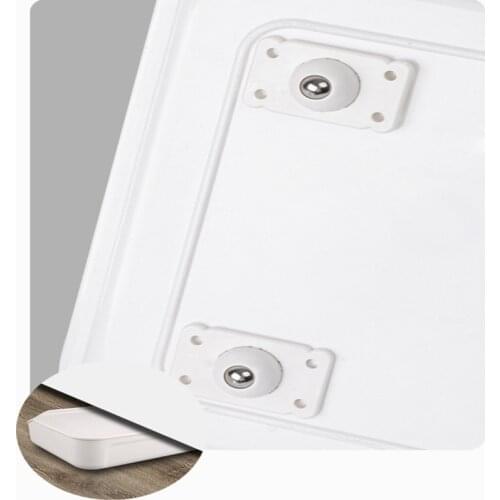 Adhesive Stainless Steel Mini Swivel Casters Wheels 360º Rotating Furniture Low-noise Storage Box Roller Caster Bull Wheel