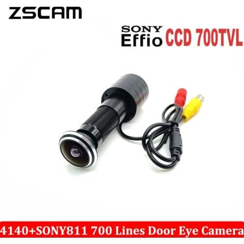 CCTV Analog Mini Home Peephole Camera 700TVL 1/3" Sony Effio-E CCD 4140+811\810 Wired Door Eye Hole Color Security Video Camera