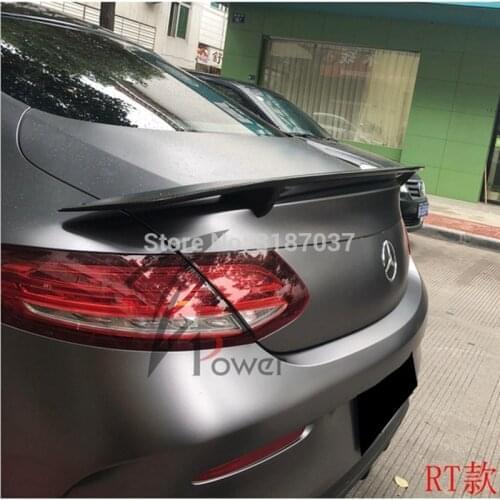 Car Styling For Mercedes C Class W205 C200 C250 C300 C180 C350 Coupe 2 Door 2014-2018 Carbon Fiber Rear Roof Spoiler Wing