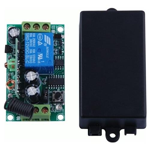 DC 12V 24V 1 CH 1CH RF Wireless Remote Control Switch System Receiver,315/433.92 MHZ