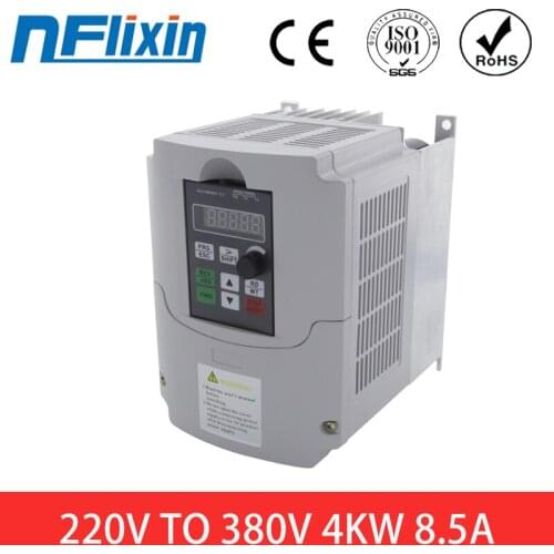 VFD 4000W Frequency converter single phase 220V Input and Three 380V phase out 4000W 8.5A