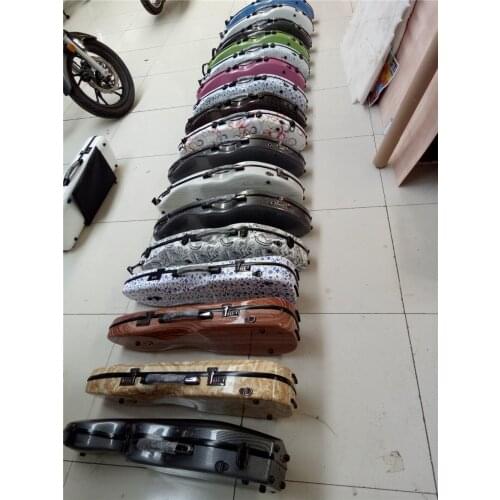 One new Violin 4/4 Glass fiber case Yellow white black blue red color Waterproof Light Durable Dropshipping Wholesale