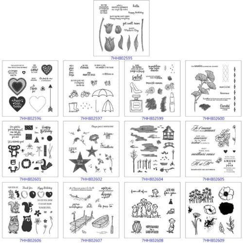 French Alphabet DIY Silicone Clear Stamp Cling Seal Scrapbook Embossing Album