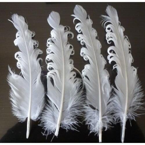 Beautiful natural goose feather 50 PCS white goose feather the volume of 6 to 8 inches / 15-20 cm dyeing goose feathers