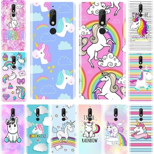 Cute Rainbow Unicorn Phone Case For Nokia 7.1 6.1 5.1 3.1 2.1 Plus Silicone Soft TPU Back Cover For Nokia 7.1 6.1 5.1 3.1 2.1