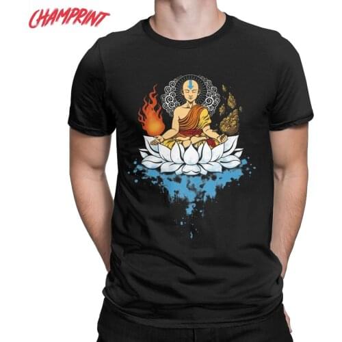 Men Aang Avatar The Last Airbender T Shirts Pure Cotton Clothing Casual Short Sleeve Round Collar Tees Gift Idea T-Shirt
