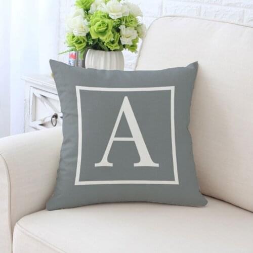 Pillowcase Letter Printing Cushion Cover Decorative Pillowcover for Sofa Decorative
