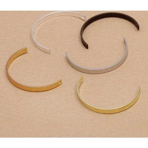 40pcs 4x41mm Metal Copper Curved Bend Pendant With a Hole Earrings Accessories For Jewelry Making