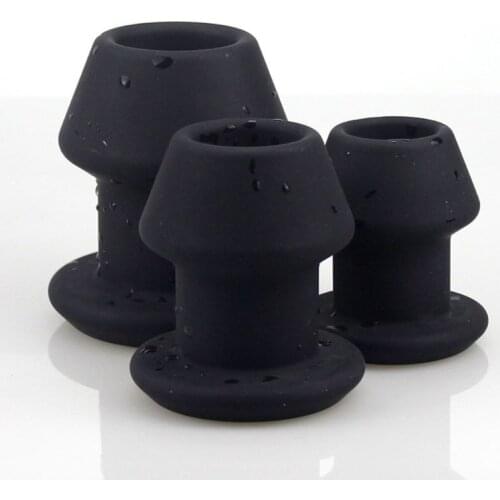 Hollow Silicone Plug Manual Adult Sex Toy Cleaning Butt Masturbating Stimulator for Women Men