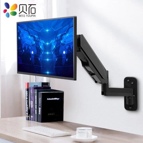 BEISHI Spring Air Pressure Arm Adjustable Wall Mouning Monitor Bracket For 17-45 inch LCD LED Screen Loading 2-12kg TV Support