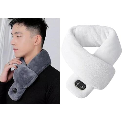 Electric Heated Women Men Scarf Massage Shawl Neck Wrap Warmer USB Soft Winter
