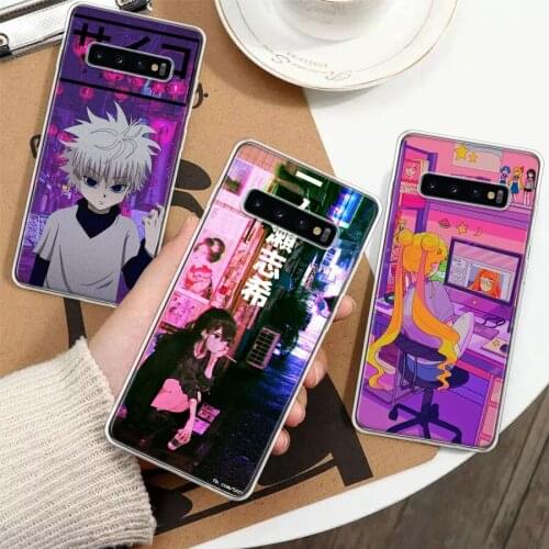 Anime Vaporwave Glitch Hot Silicon Phone Case For Samsung Galaxy A51 A71 A70 A50 A40 A30 A20E A10S A01 A21 A6 A7 A8 A9 Plus + Co