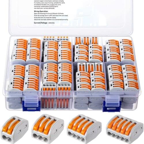 Mixed Boxed fast wire Connector Compact Wiring Connector Conductor Terminal Block Terminal Block Spring Lever Nut Terminal