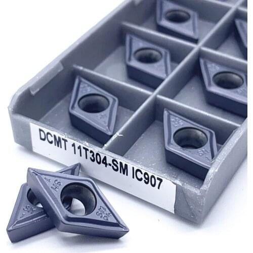 10PCS DCMT11T304 SM Metal turning tool NC external turning tool carbide turning tool milling cutter blade