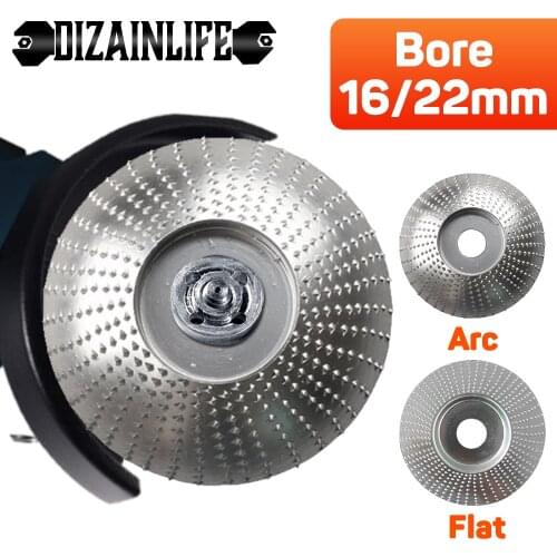 16/22mm Bore Wood Carving Disc Angle Grinding Wheel Rotary Disc Sanding Shaping Carbide Coating Woodworking Carving Rotary Tool