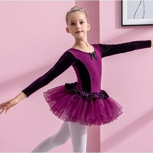 2019 Professional Ballet Tutu Child Swan Lake Costume Pink Purple Ballet Dress for Children Pancake Tutu Girls Dancewear