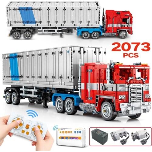 2073pcs City APP RC Technical Car Truck Building Blocks Moc Remote Control Transport Vehicle Bricks Toys For Children