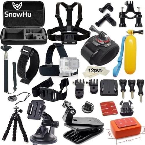 SnowHu For Gopro Accessories set Suitable for Go pro Hero 9 8 7 6 5 for Yi 4K 2 for SJCAM SJ4000 Action camera GS05