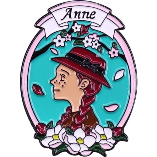 Anne of Green Gables brooch pretty childhood heroine L.M. Montgomery bookworm spirits gift