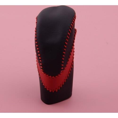 Black Synthetic Leather Interior Gear Shift Knob Cover Fit For Honda Accord 2017 2016 2015 2014 2013