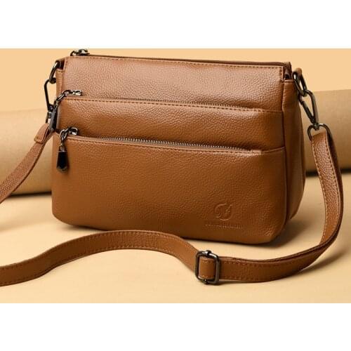 Chu JJ Womens Genuine Leather Handbags Fashion Multifunction Shoulder CrossBody Bags Ladies Messenger Bag Women Bags