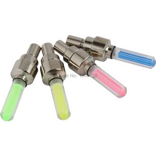 By dhl 500pcs light mountain road lights LEDS Tyre Tire Valve Caps Wheel LED Light