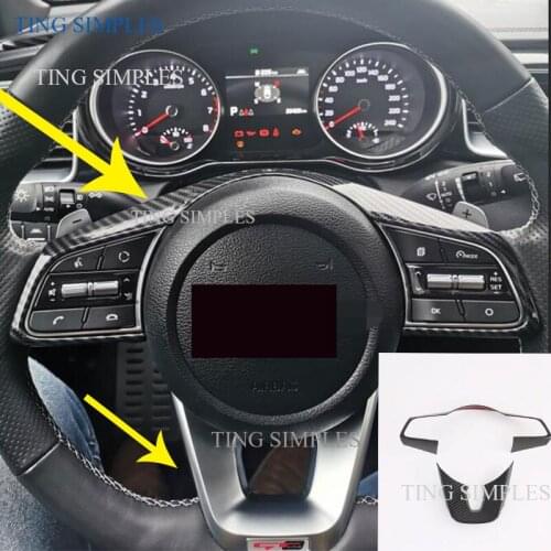 For Kia Cerato k3 Seltos 2019 2020 Carbon fiber volant couverture garniture volant panneau cadre accessories car styling