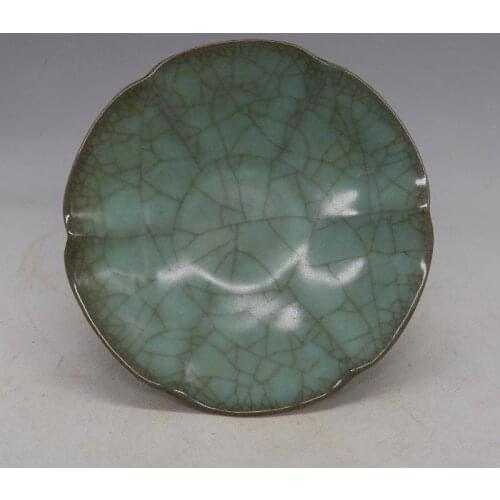 Antique Song Dynasty porcelain bowl,Celadon flower mouth bowl,handmade crafts,best collection & adornment, Free shipping