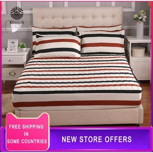 Hot Sale 100% Polyester Add cotton Fitted Sheet Printing Fitted Sheet Mattress Cover Four Corners With Elastic Band Bed Sheet