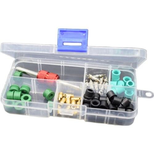 Tyre Valve Core Remover Removal Tool Key Car Bike Air-Conditioning Liquid Feeding Tube Grommet Gasket AC A/C O-ring Seal Ring